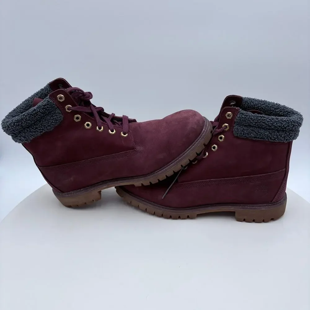 Timberland Men's burgundy boots - Picture 5 of 7